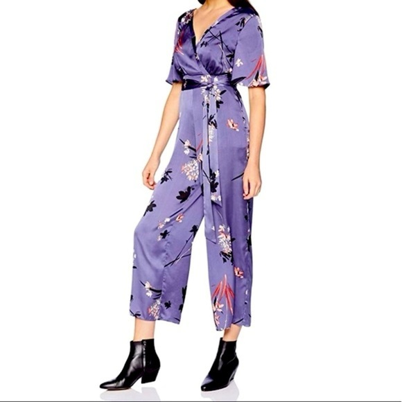 Avec Les Filles Pants - Avec Les Filles Floral/Kimono Style Jumpsuit-Size 10